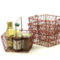 Antique Red Wire Basket